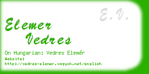 elemer vedres business card